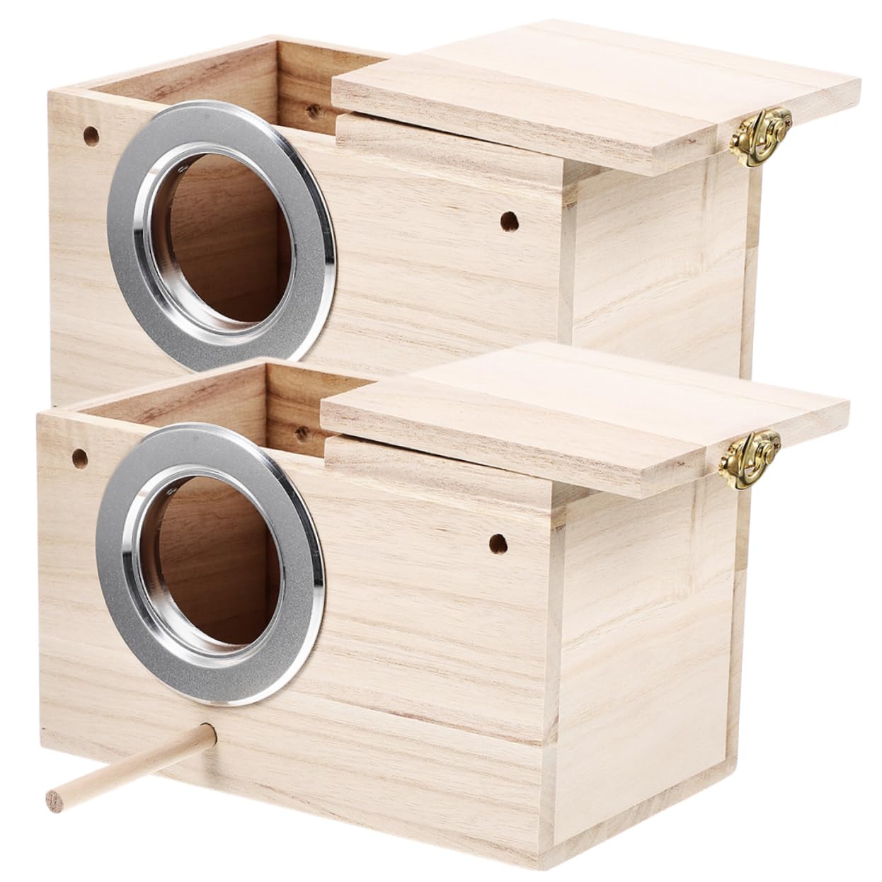 DOITOOL 2stücke Vogelhaus Für Kleine Vögel Handgefertigte Nistkästen Massivem Für Außenbereich Mit Beidseitigem Zugang