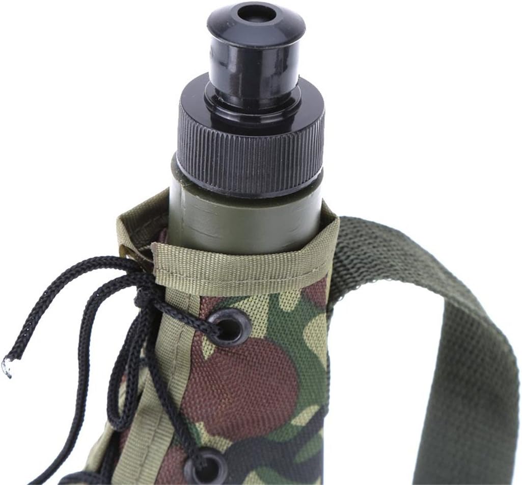 LKXHarleya 800 ml Outdoor Military Canteen Water Bottle with Belt and Cover Tactical Camo Water Bottle Pouch Bag for Camping Hiking - Image 5