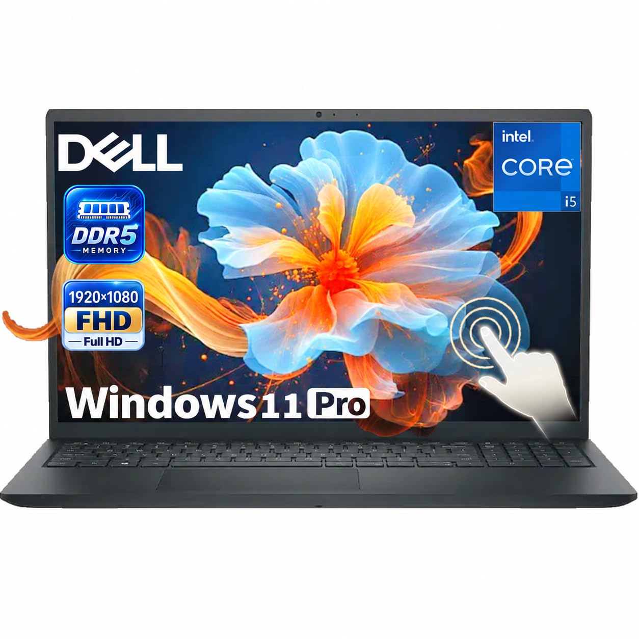 Dell 15 Laptop Touchscreen, Intel i5-1334U, 16GB DDR5 4400 MT/s, 512GB SSD