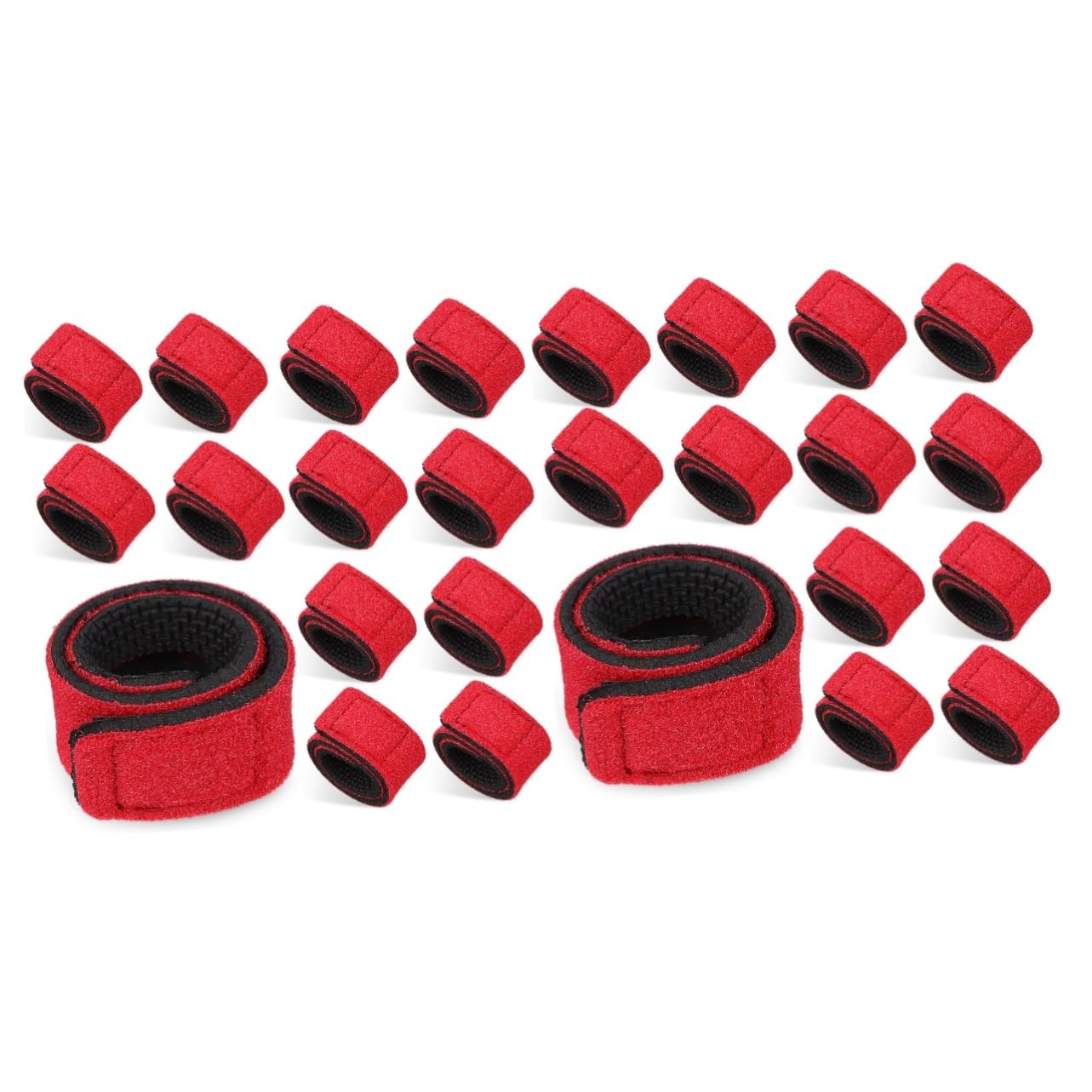 Sosoport 2sets Fishing Rod Straps Neoprene Belt Stretchy Holders for Pole Ties Elastic Fishing Supplies 10pcs*2