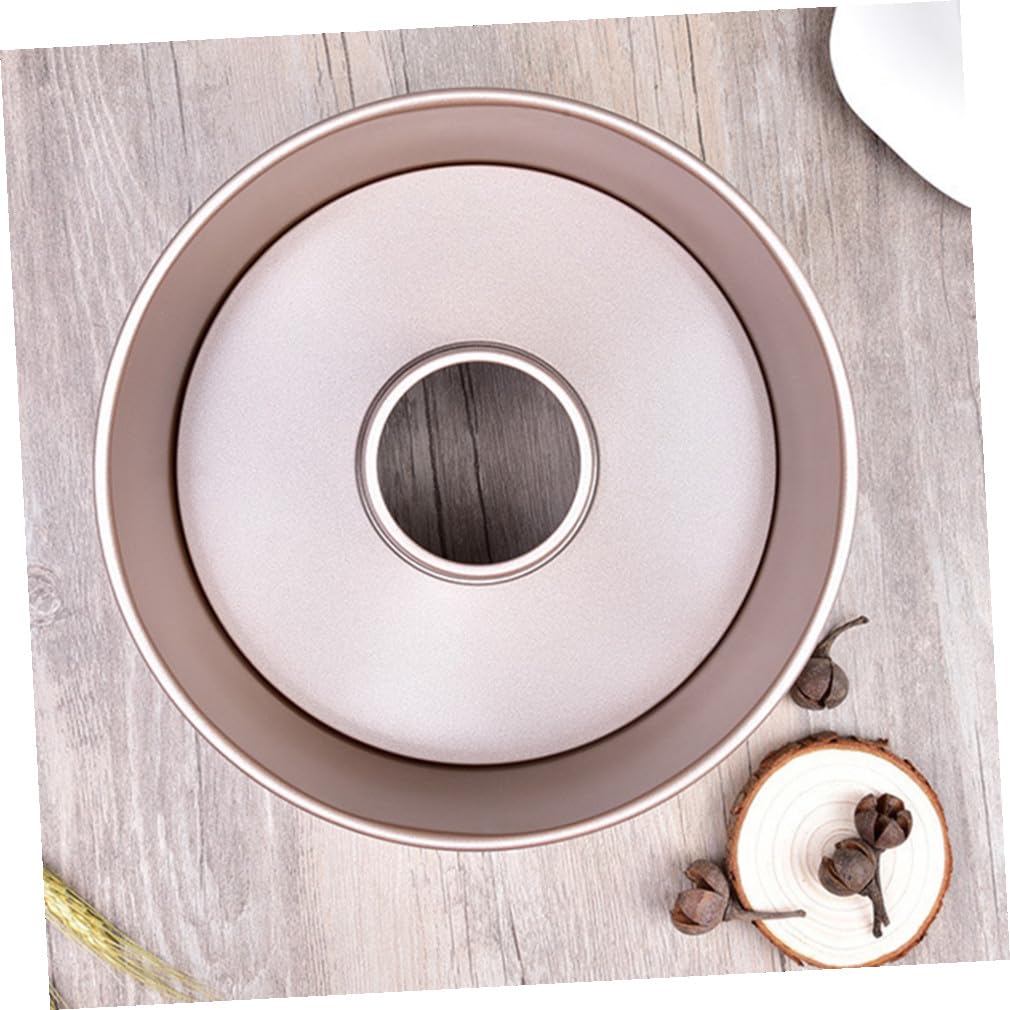 Ipetboom Molde para Pasteles Desmontable Antiadherente de Acero al Carbono 21x21x10 Cm Fondo Extraíble y Cavidad Hueca para Horno, Bandeja para Hornear Tartas y Pudín, Utensilio