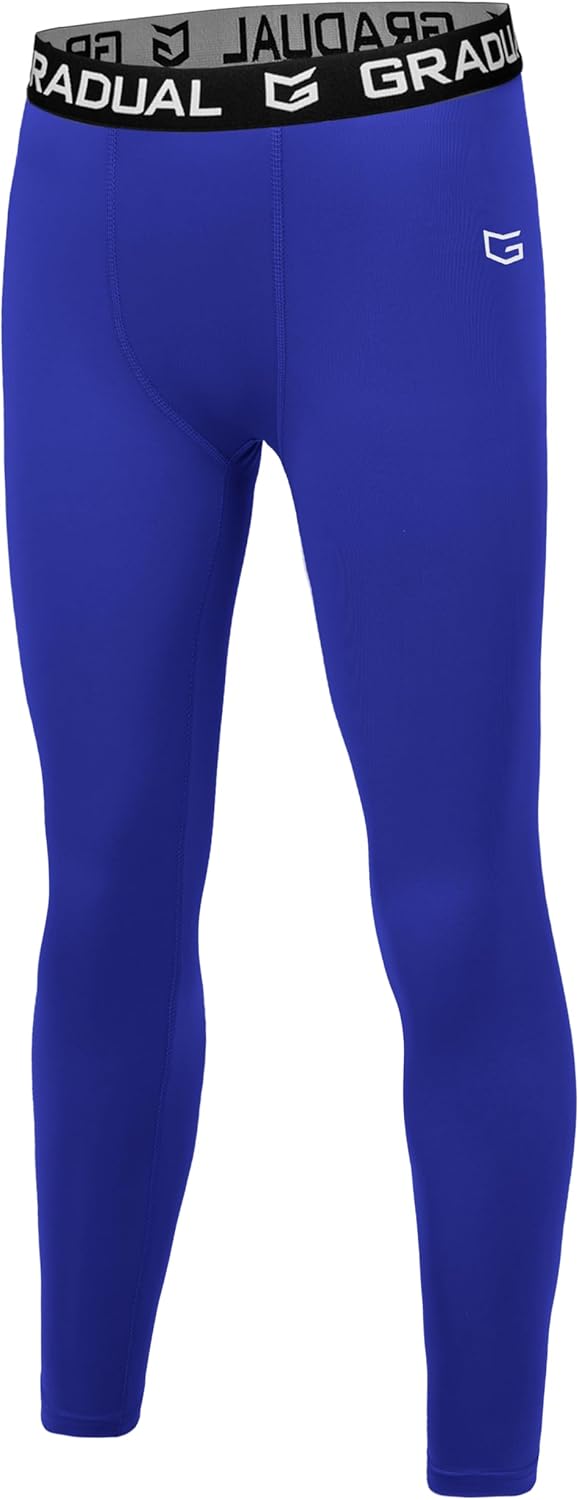 G Gradual Boys Compression Leggings Quick Dry Youth Basketball Football Pants Base Layer Sports Tights for Boys