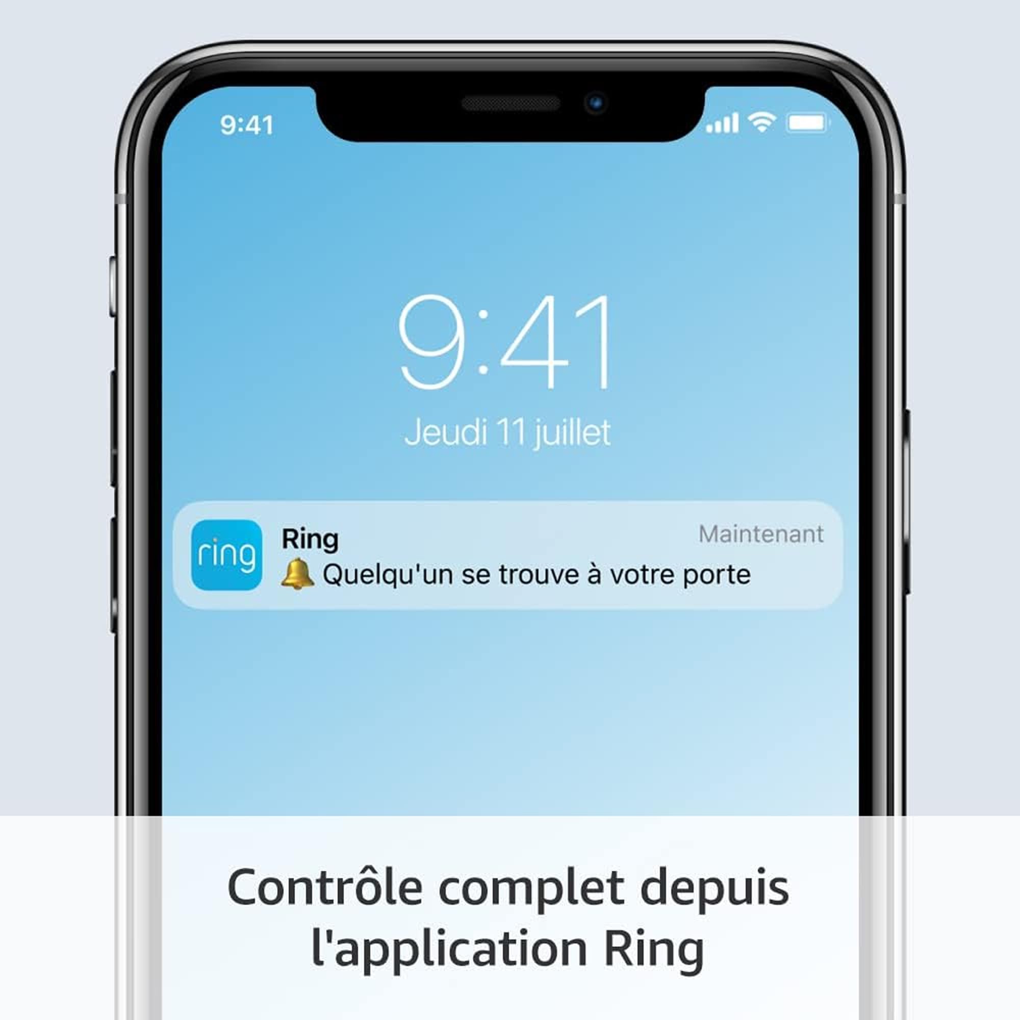 Ring Caméra intérieure Plus (dernière génération) avec Sonnette vidéo Plus sans fil | Caméra de surveillance sur secteur | Retinal 2K, zoom 4x | Essai gratuit de 30 jours à l'abonnement Ring Home