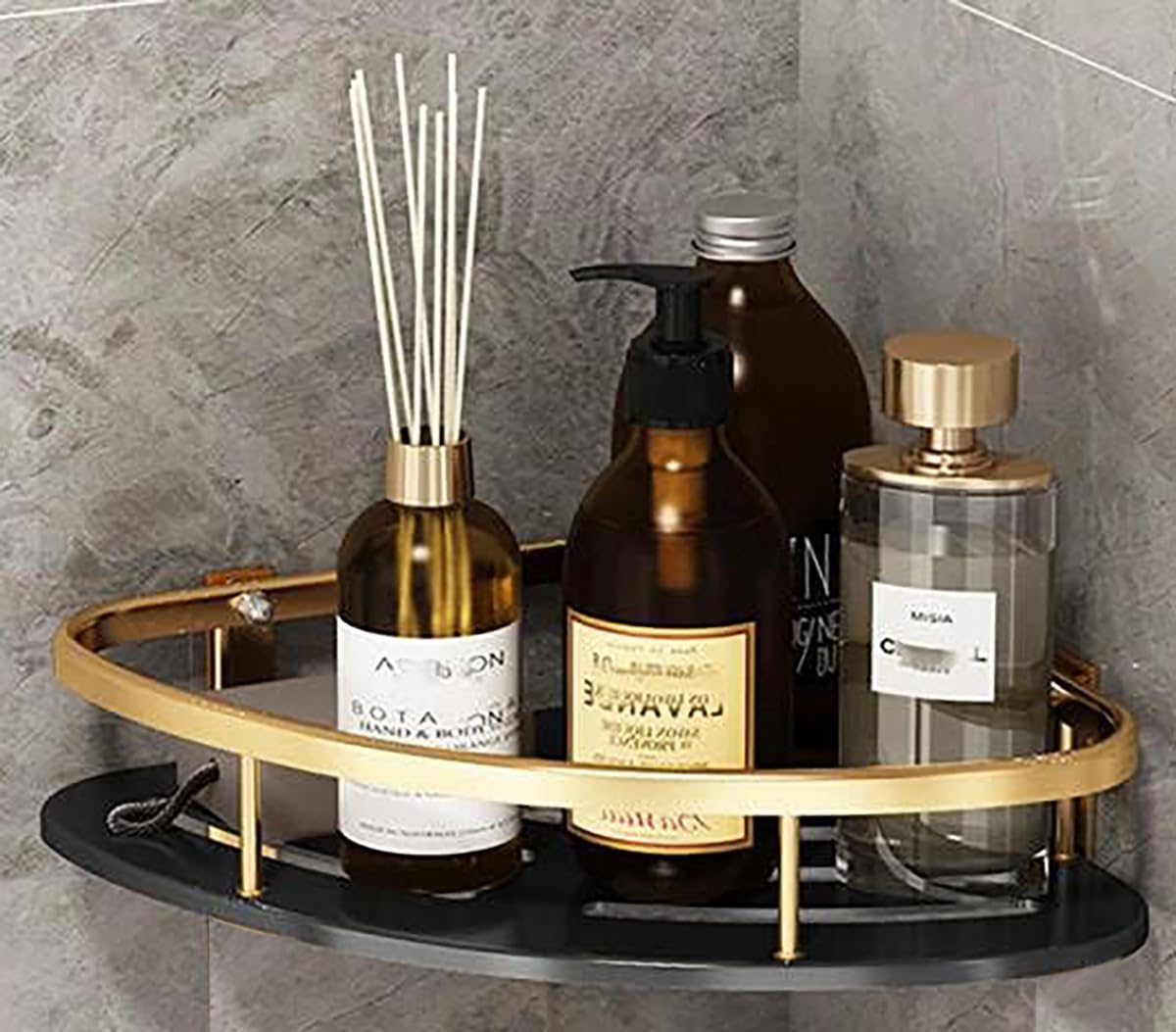 Delightful Decor Self-Adhesive Aluminium Bathroom Corner Shelf Rack Bathroom Organisers Corner Storage Racks (B0CJP44VBJ) Amazon Price History, Amazon Price Tracker