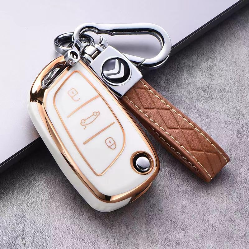 Porte-clés Voiture En Cuir Pour Citroën Berlingo - Design Multifonction, Esthétique Et Durable - Cadeau Idéal