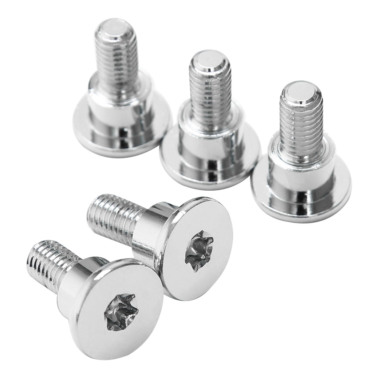 Front Brake Rotor Bolts Kit For Harley Touring, Road Glide, Electra Glide - Enforcer Style, Silver Plated Steel