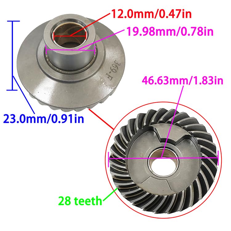 Outboard 3GR 369-64020-0 Pinion 369-64010-0 Forward 369-64030-0 Reverse Gear Set for Tohatsu for Nissan 4HP 5HP 6HP/ 5040158 5040155 5040159 for Evinrude Johnson OMC/ 16138 812944 8129451 for Mercury