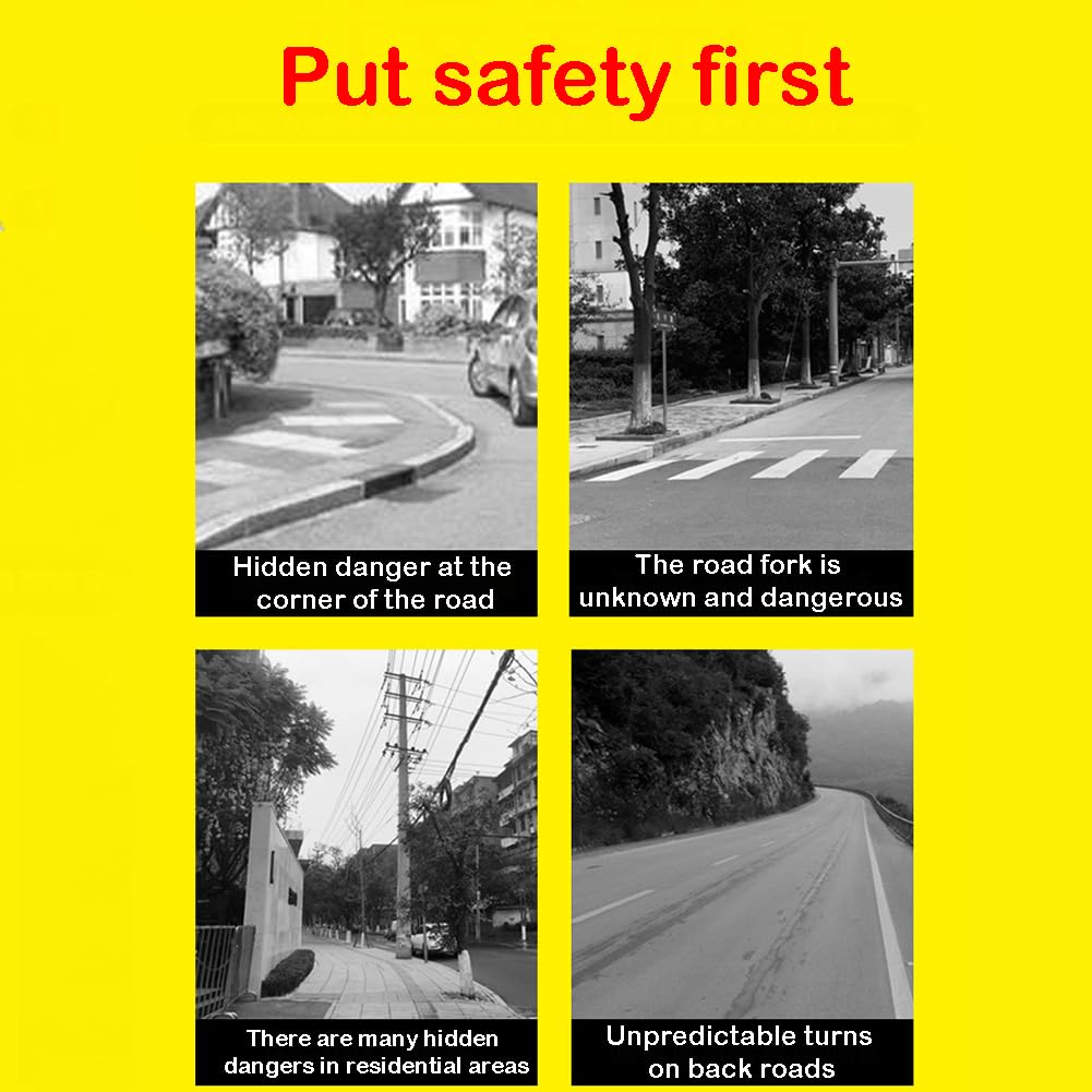 Mirror De Seguridad En La Carretera, Espejo De Seguridad Parabólica, Espejo De Tráfico Convexo, Espejo De Punto Ciego Ajustable, Espejo De Seguridad Al Aire Libre Para La Entrada,60cm