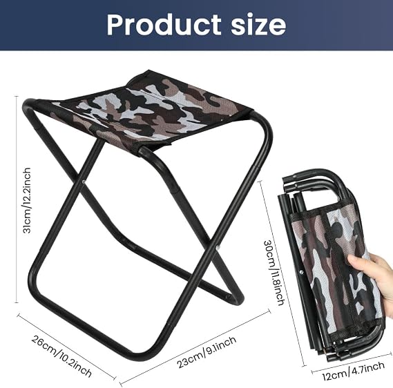 OFFCUP Folding Stool, Mini Portable Foldable Outdoor Camping Stool