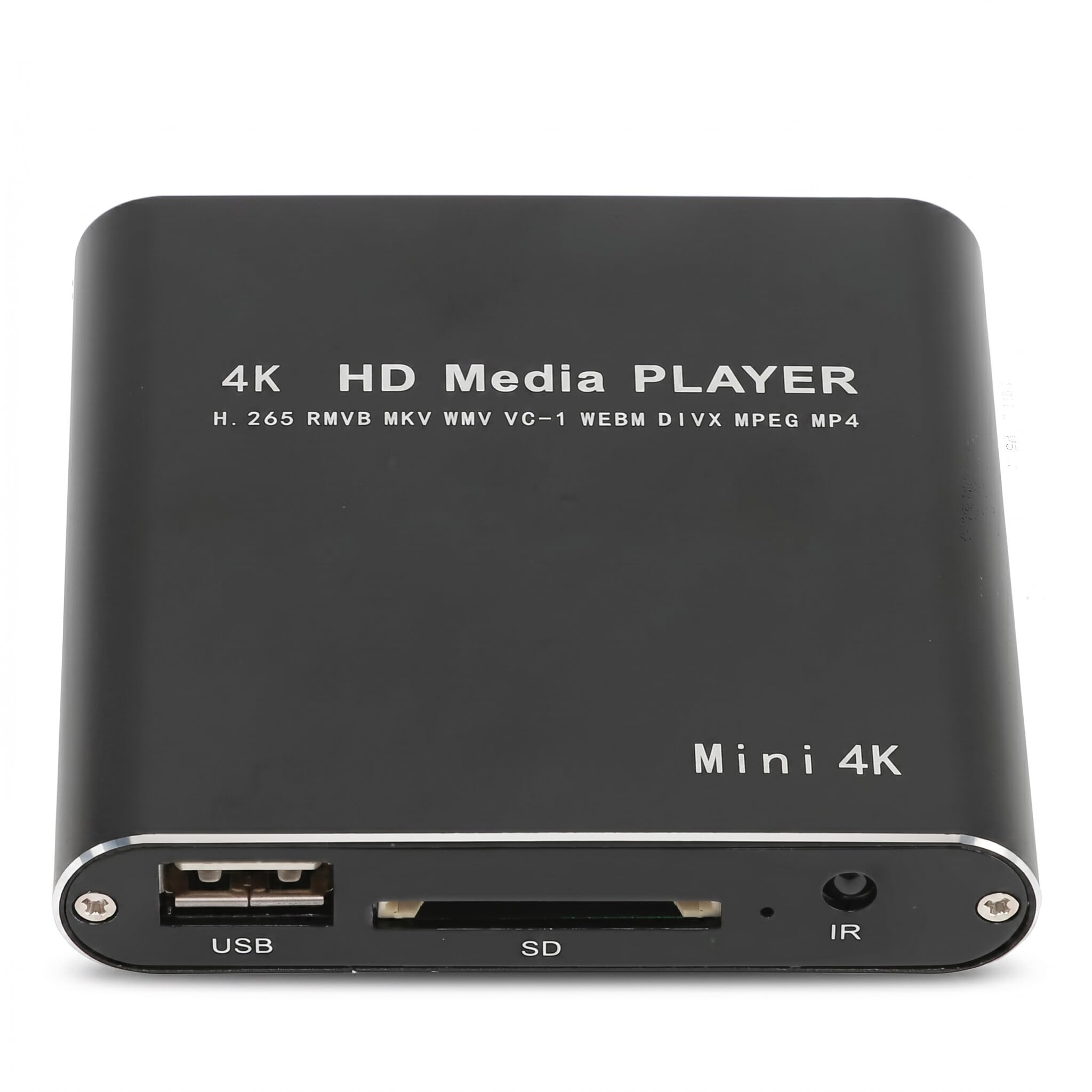 Lettore Multimediale Portatile 4K, Mini Lettore Multimediale HDMI 1080P HD AV USB con Telecomando, Lettore MP4 Digitale RMVB MKV RM, Supporto Fino a 5000G Disco Rigido Esterno per Casa,(Spina UE)