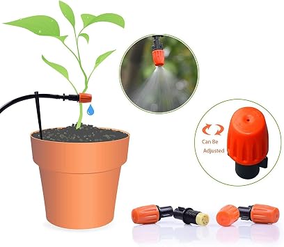 Automatic Watering System for Plants, MSDADA 50 FT Garden Watering Systems, Water Irrigation System Kit, Garden Irrigation Systems with Distribution Hose, Drip Feeders for Outdoor Greenhouse Patio
