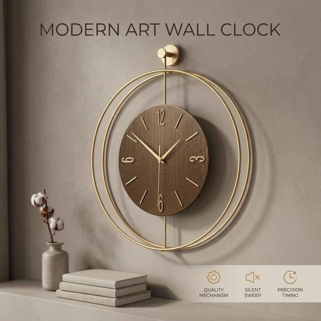 Orologio da Parete LED 3D Grande Design Ginkgo, Orologio Decorativo Moderno con Luce, Quadro Artistico da Parete per Soggiorno Camera Ufficio