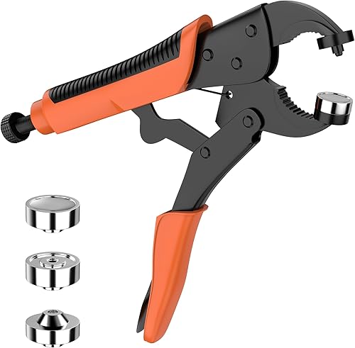 Heavy Duty Snap Fastener Tool Kit Canvas Snap Kit & Boat Covers – One-Hand Press Snap Installation Pliers for RV, Camper, Awnings, Tarps & Heavy Fabric Repair