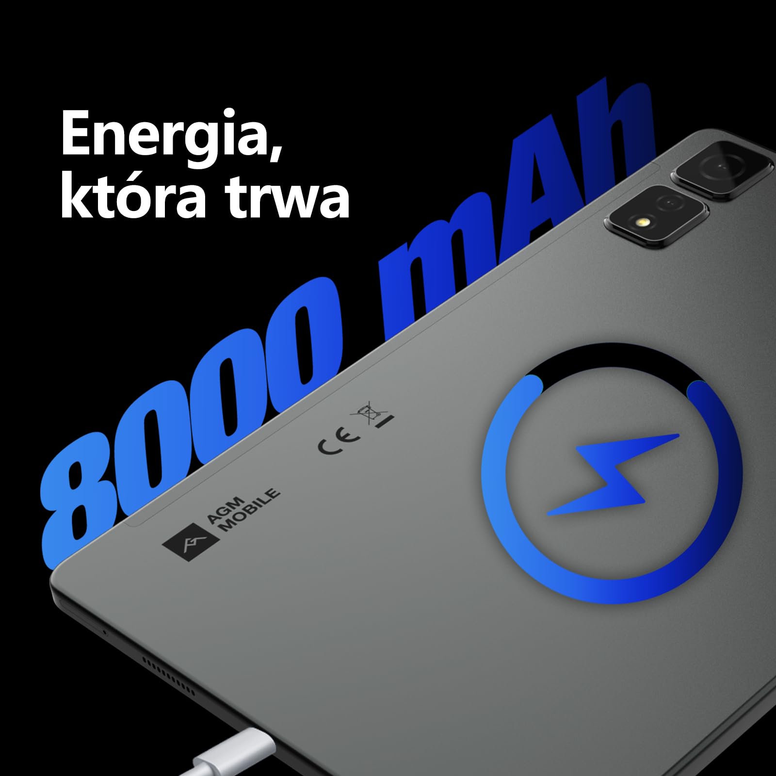 AGM Tablet 11-calowy Android 14, 4G LTE Dual SIM, procesor MTK G91, 8 GB RAM 256 GB ROM 512 GB TF, ekran dotykowy FHD IPS, Widevine L1, dwuzakresowe WiFi/GPS/OTG, potrójny aparat, 8000 mAh, tablety z