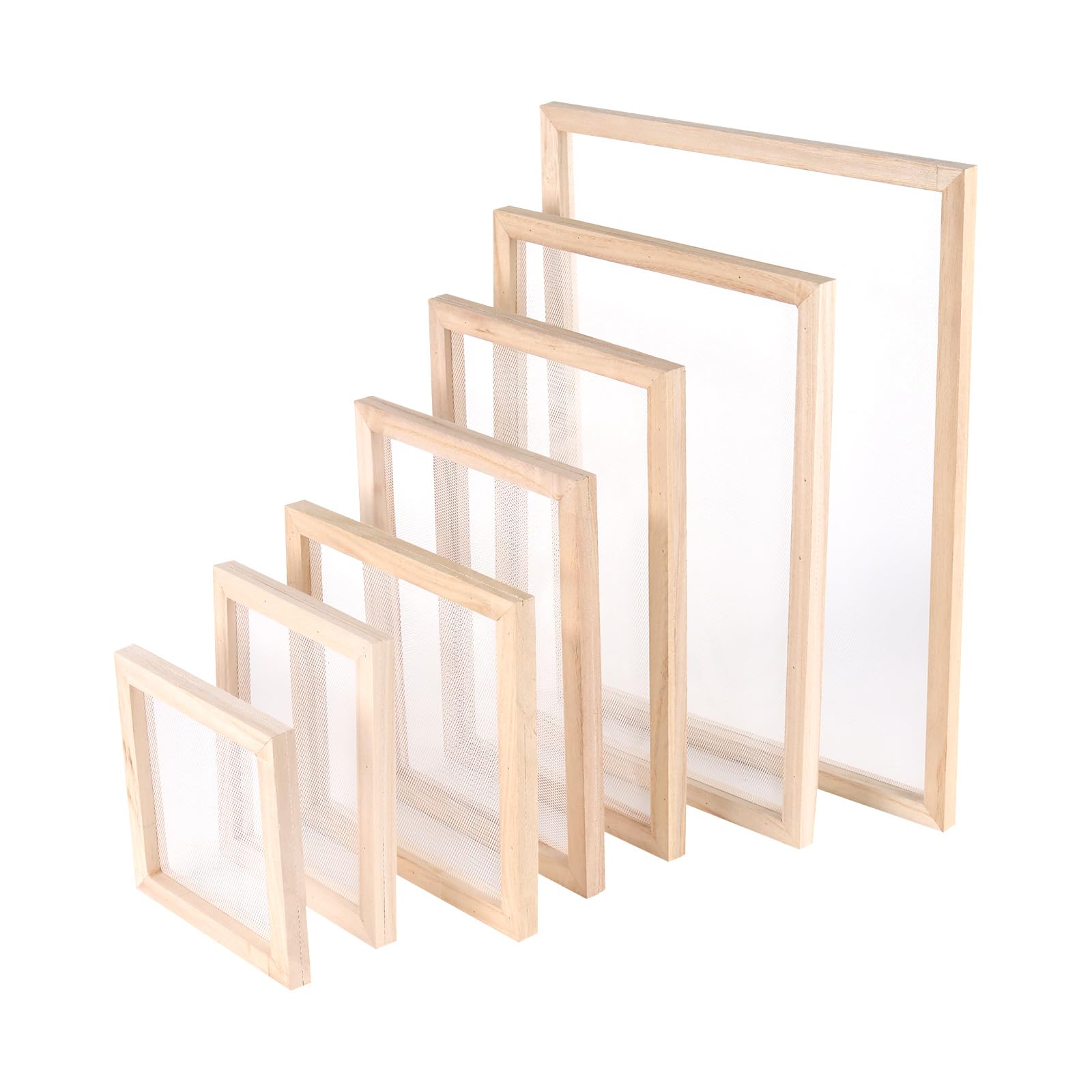7 Stück Papier Schöpfen, Schöpfrahmen Papierschöpfrahmen Set, Papierherstellung Werkzeuge für Papierherstellung und Handwerk