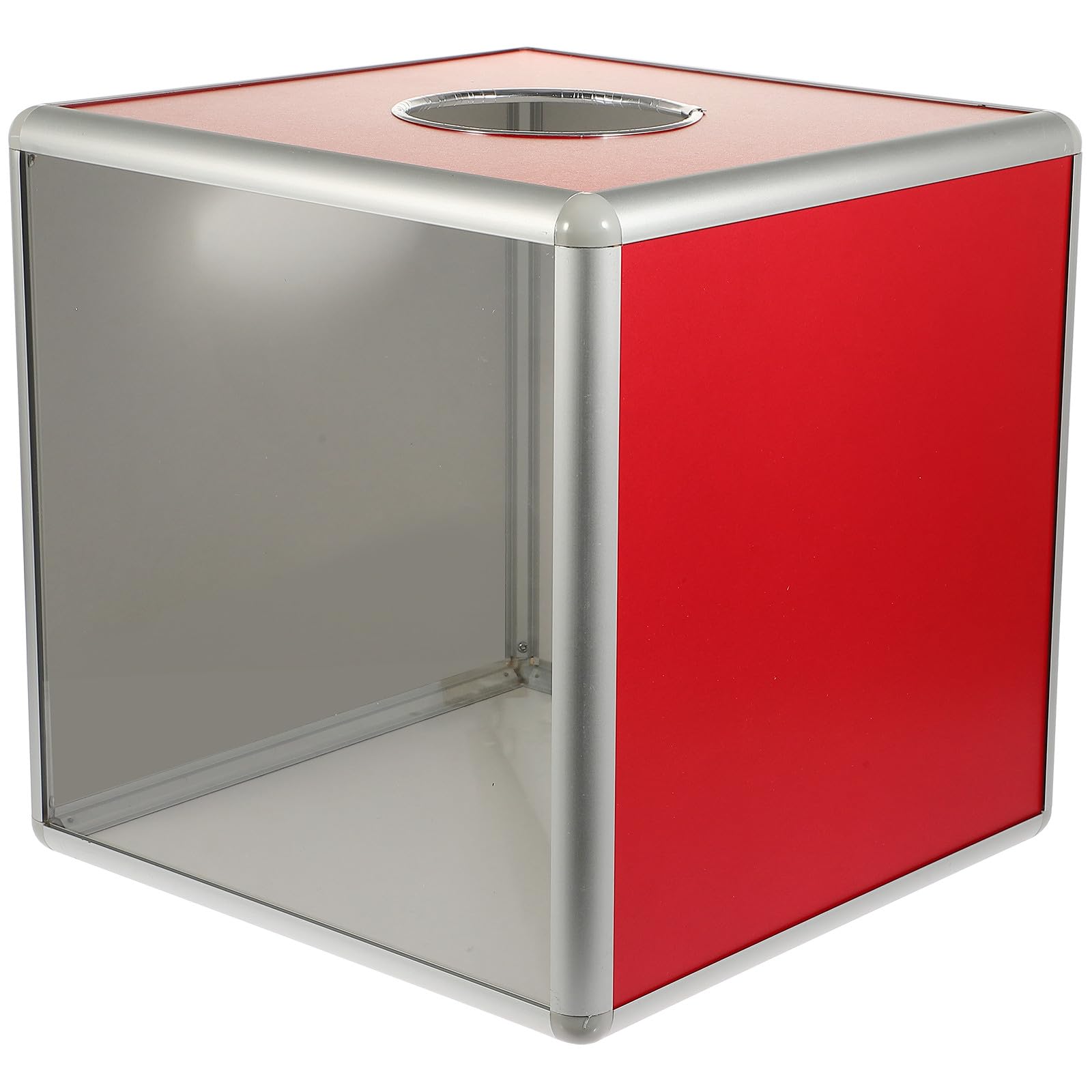 Zerodeko Ballot Box Decorative Style Design with Multi-function Aluminium Alloy Frame, Environment-friendly Sturdy Raffle Box with Color and for Meetings and Events