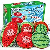 Billeeit 5Pcs Water Skipping Balls for Pool Play, Swimming Pool Bouncing Ball for Kids 4-8-12 and Adults, River Lake Ocean Beach Toys with 1 Football, 2 Round Balls and 2 Discs