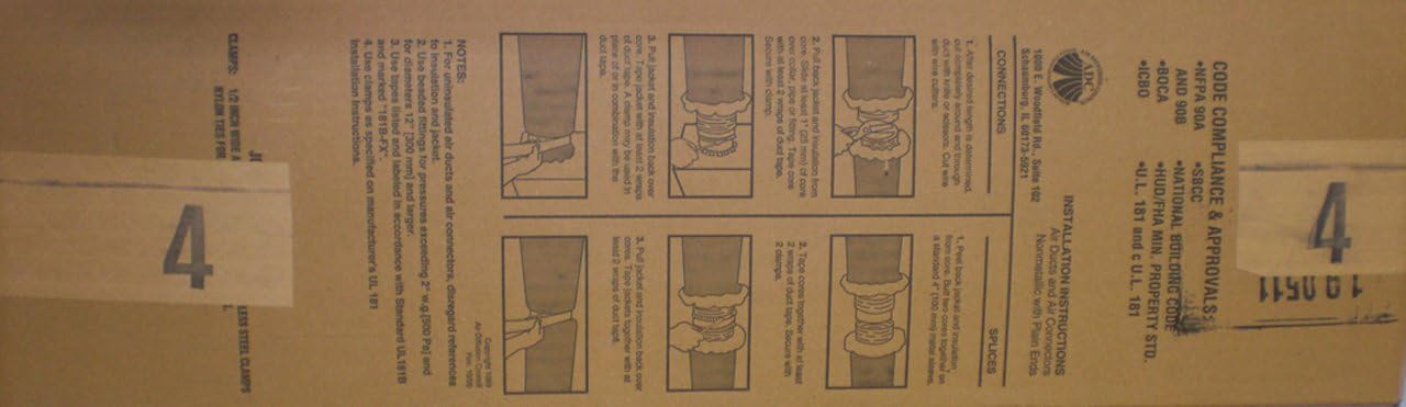 Exclusive Discount 🔥 Dundas Jafine BPC625R6 6 x 25' Flexible Black Jacket R6 Insulated Duct, Silver
