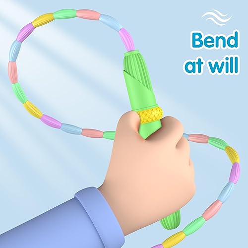 Miniatura 7 de ACEONE - Cuerda de saltar con cuentas, 1 paquete2 unidades, cuerda de saltar segmentada para niños y adultos, cuerda de saltar ajustable sin enredos