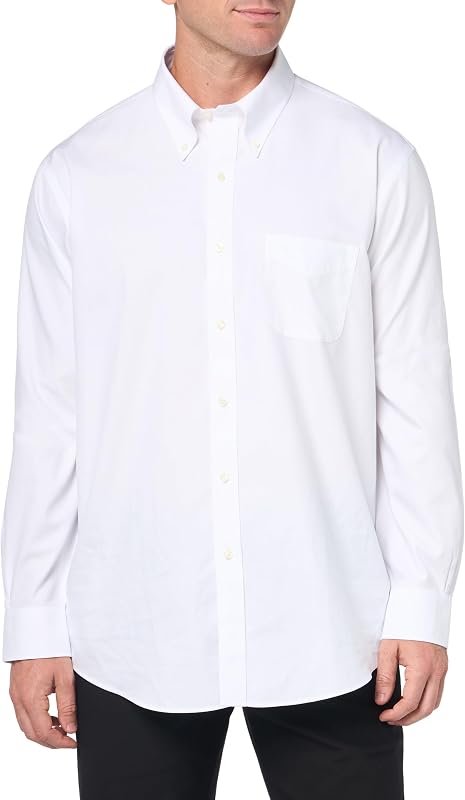 Brooks Brothers Polo Hombre No Hierro Botón Abajo Punto Vestido Regular Camisa