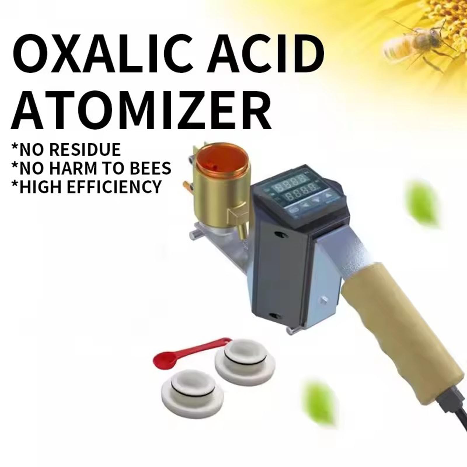 Atomizzatore Digitale di Acido Ossalico, Vaporizzatore per Alveari con Controllo della Temperatura, Strumento Ad Alta Efficienza per L'apicoltura per Il Trattamento degli Acari negli Alveari