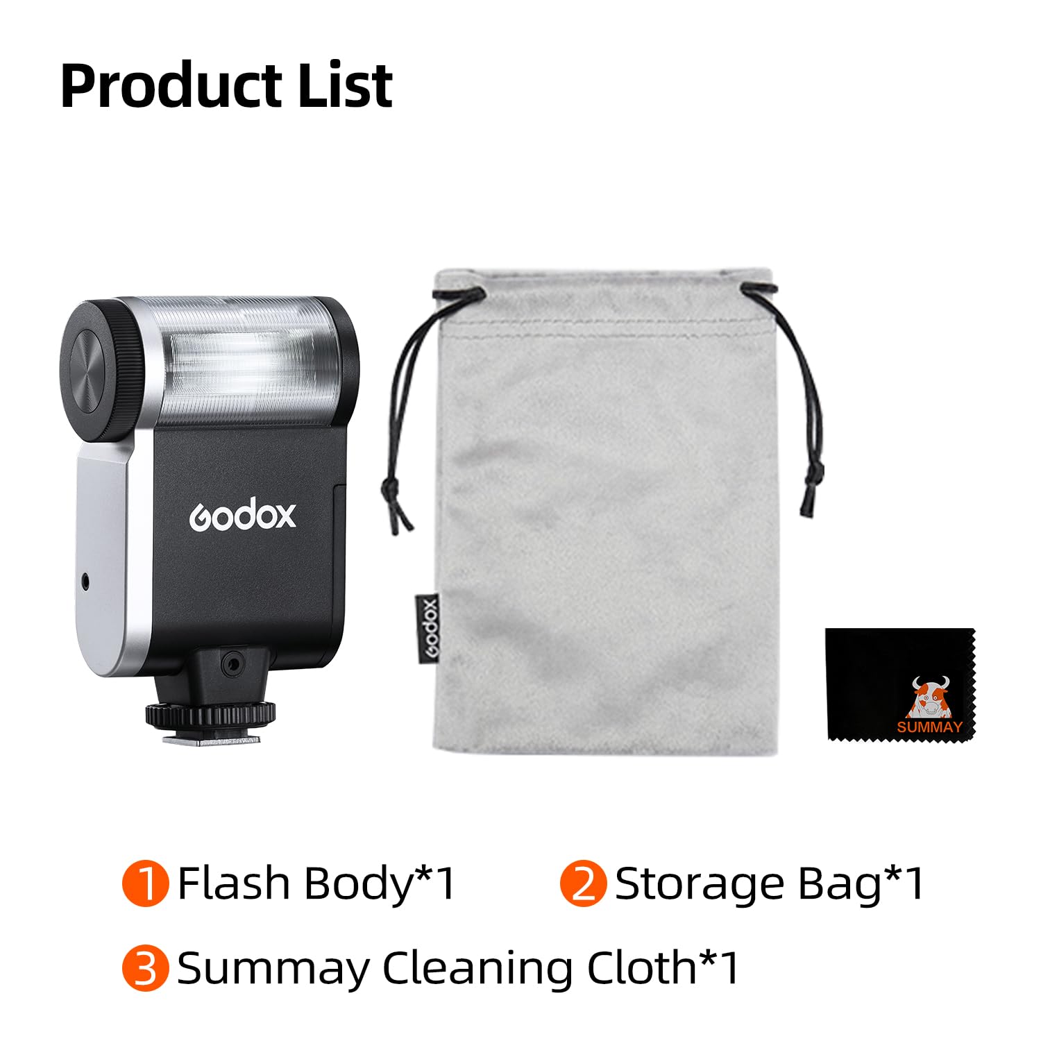 Mini flash IA32 per fotografia, 8 livelli di potenza, design leggero portatile