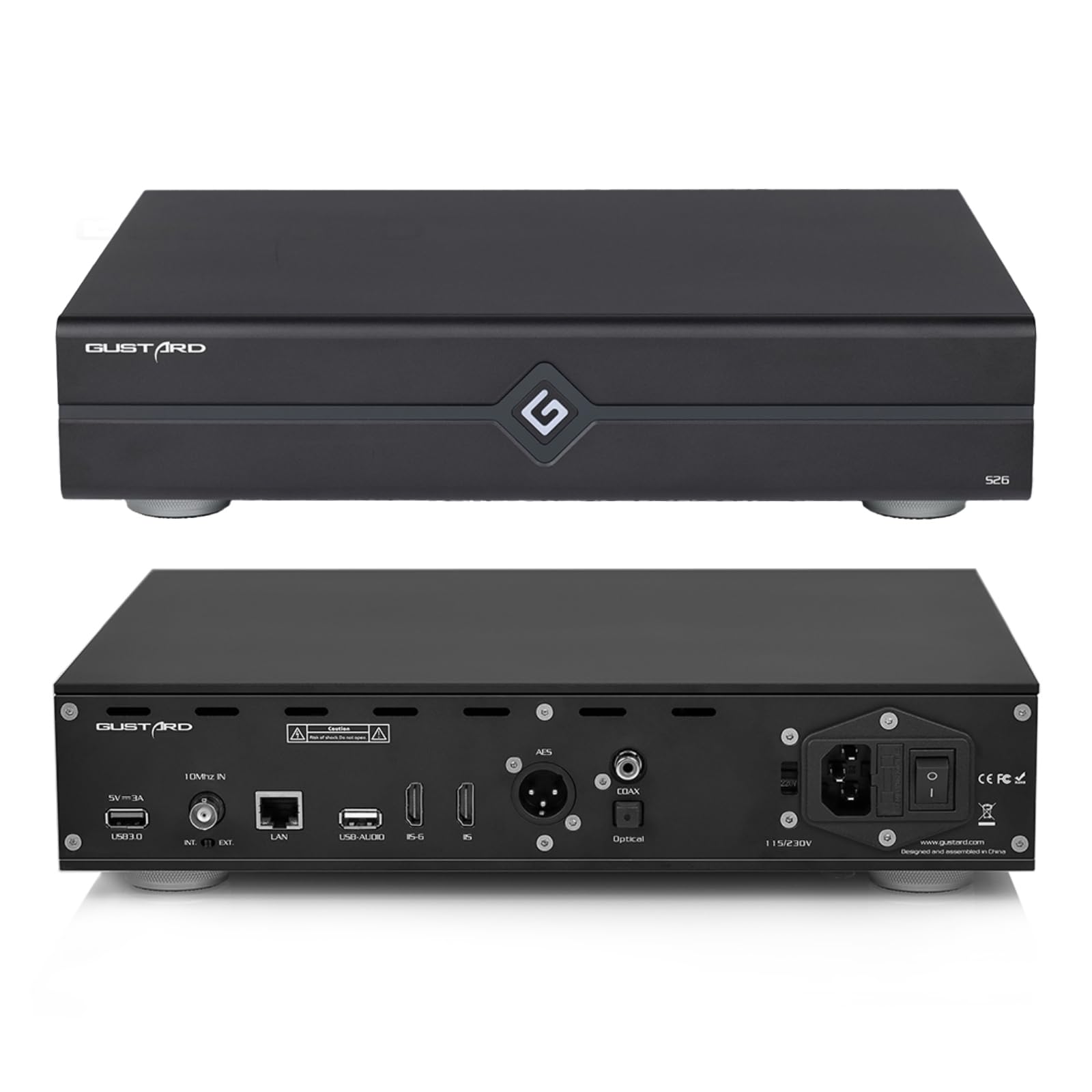 gustard s26 music server, digital audio usb audio interfaces gclk-02 clock module network 10mhz clock, ultra-low latency audio processing system celplayer roon core upnp server, black