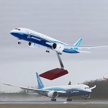 16.9 1130 Scale Model Airplane Boeing B787 Passenger Aircraft Model Jet Collectibles Resin Plane Models with Wheels Diecast for Collection Gift Ornament Color B787