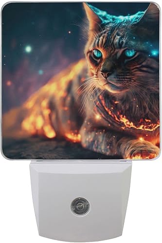 Paquete de 2 luces de noche decorativas con sensor de atardecer a amanecer, lámpara de noche LED, enchufe de 3 × 4.5 × 1.4 pulgadas