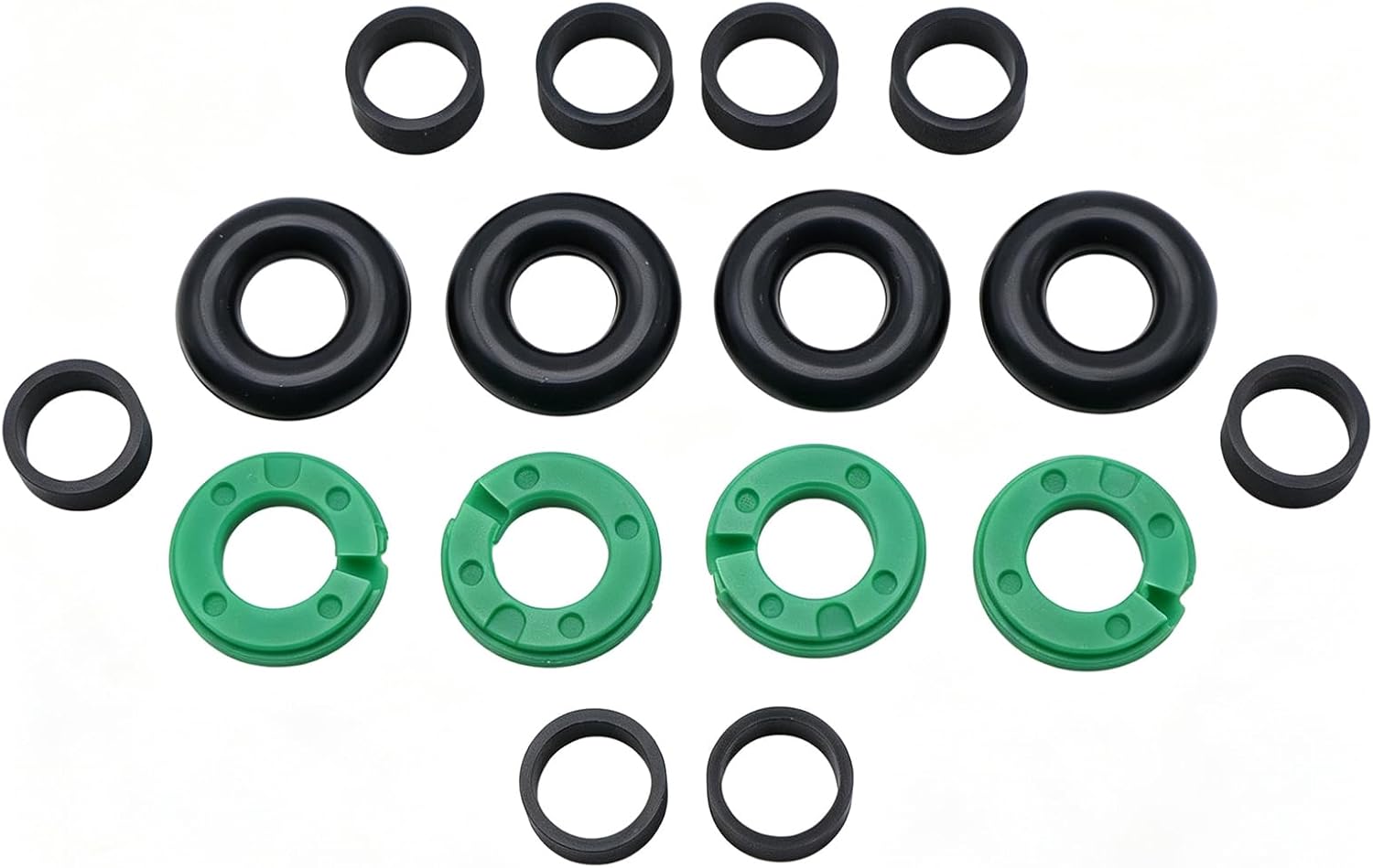 Fuel Injector O-Ring Seal Kit 12673056 Compatible with Chevrolet Chevy Cruze Equinox Malibu 1.4L 1.5L 1.8L DOHC Turbo, High-Grade Viton Fuel Injector Sealing Gasket Set, 16PCS