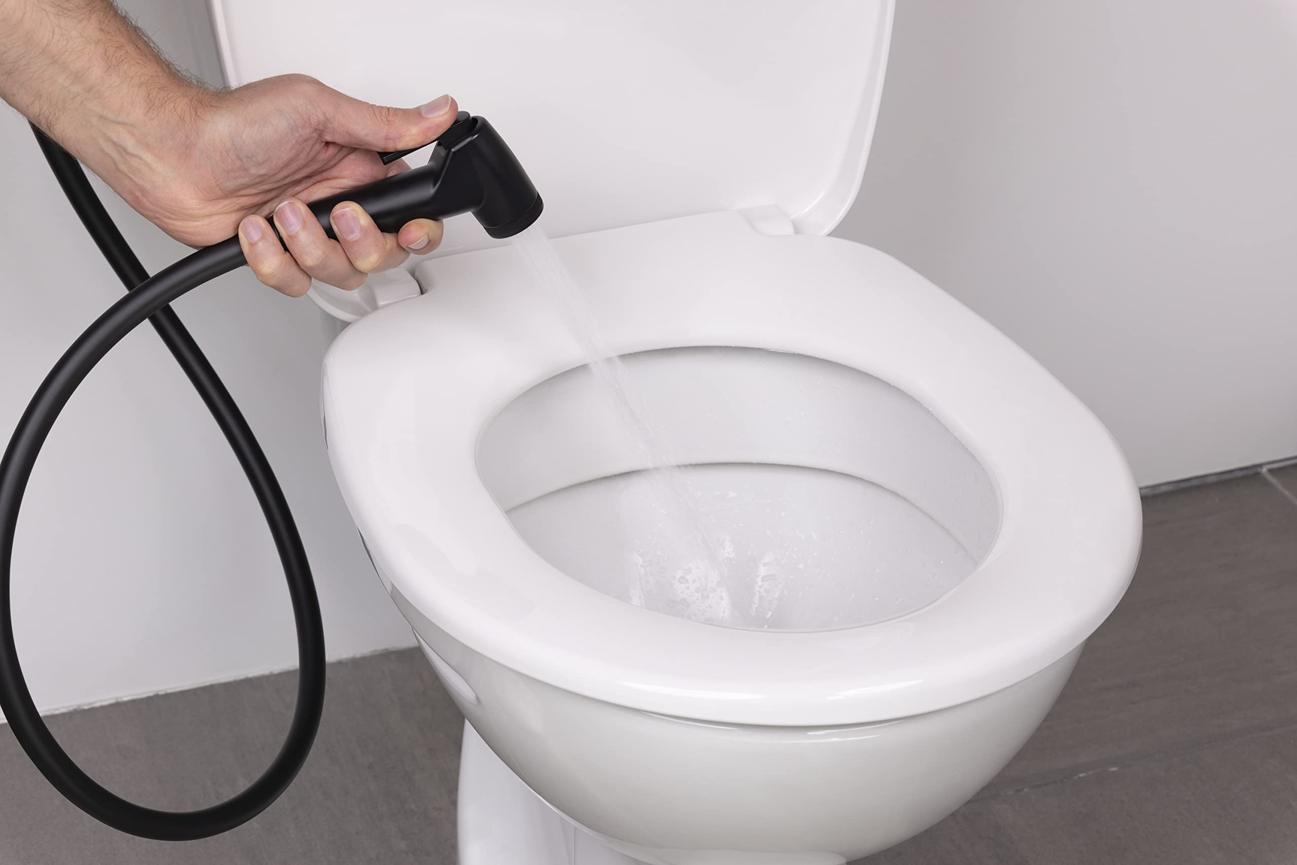 Kit hygiène WC noir mat + robinet 3 voies NOYON & THIEBAULT