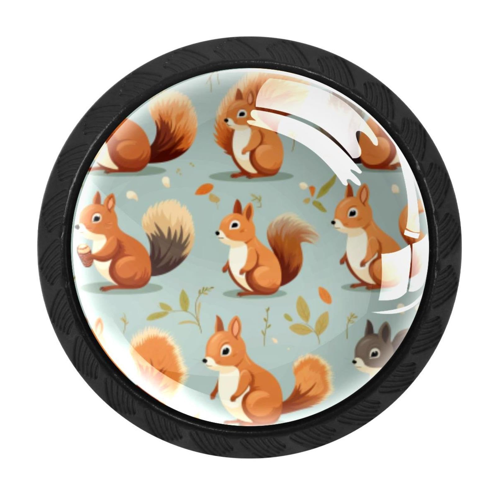 Chenzzzz Multicolored 08 4 Pieces Dresser Knobs Squirrel Drawer Knobs Cabinet Knobs Pull Handles For Home Kitchen Office