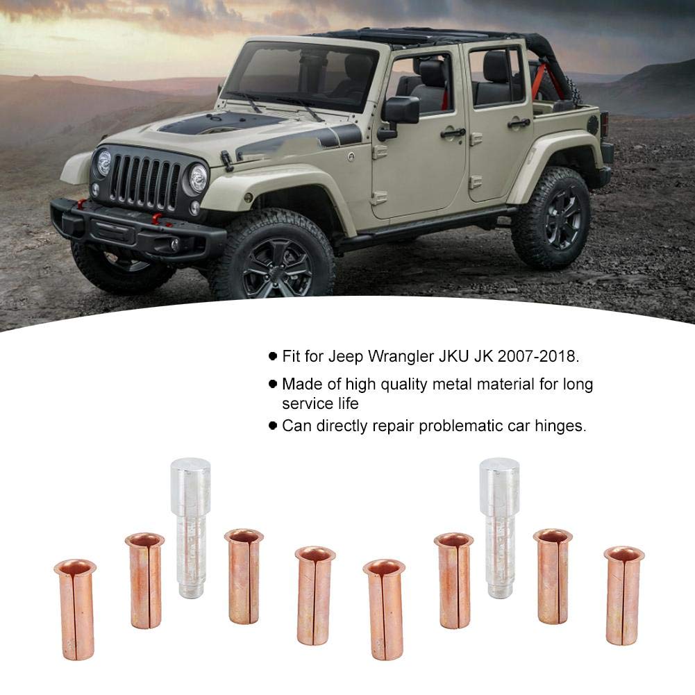 Kit boccole per fodere per perno cerniera porta adatto per JKU JK 2007-2018(9pcs per 4-Door)