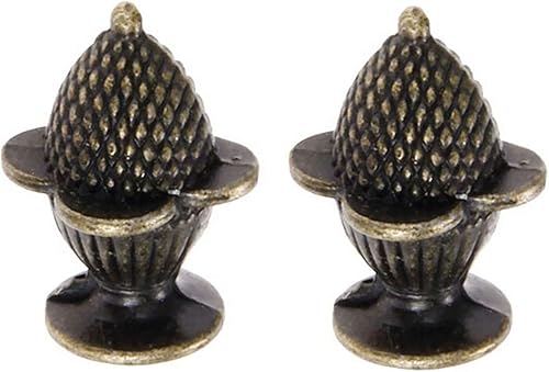 Antike Zinklegierung Bronze Knöpfe zieht Griffe - Antike Erdbeerform Dekorative Knöpfe Antik Möbelgriffe Türgriffe mit Schrauben, Metall