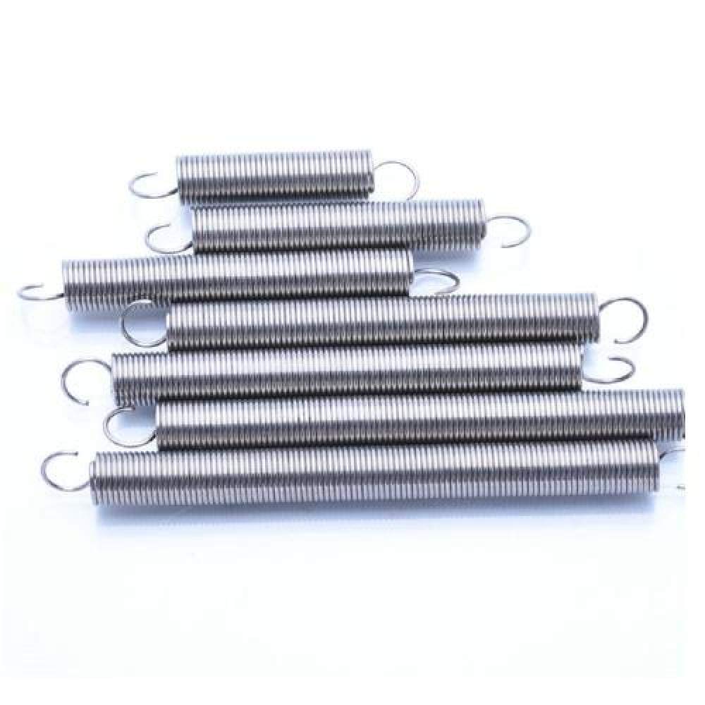 ,8 in High Carbon Steel Utility Extension Spring Compatible Zinc Plated Finish; Pk6,-2040001464