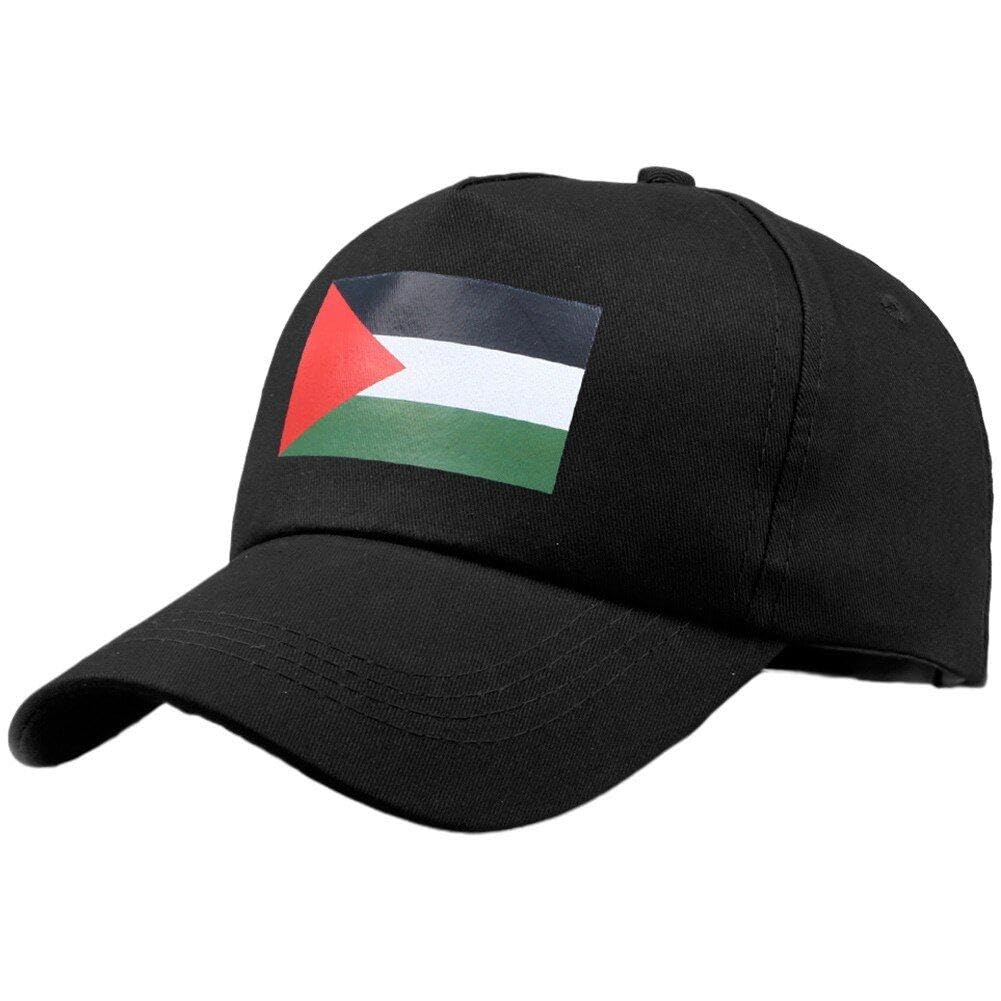 Baokuan Men's Black Palestine Hat Baseball Caps Palestine Gaza Flag Printed Sun Caps Adjustable Golf Hat Vintage Outdoor Headwear For Adult