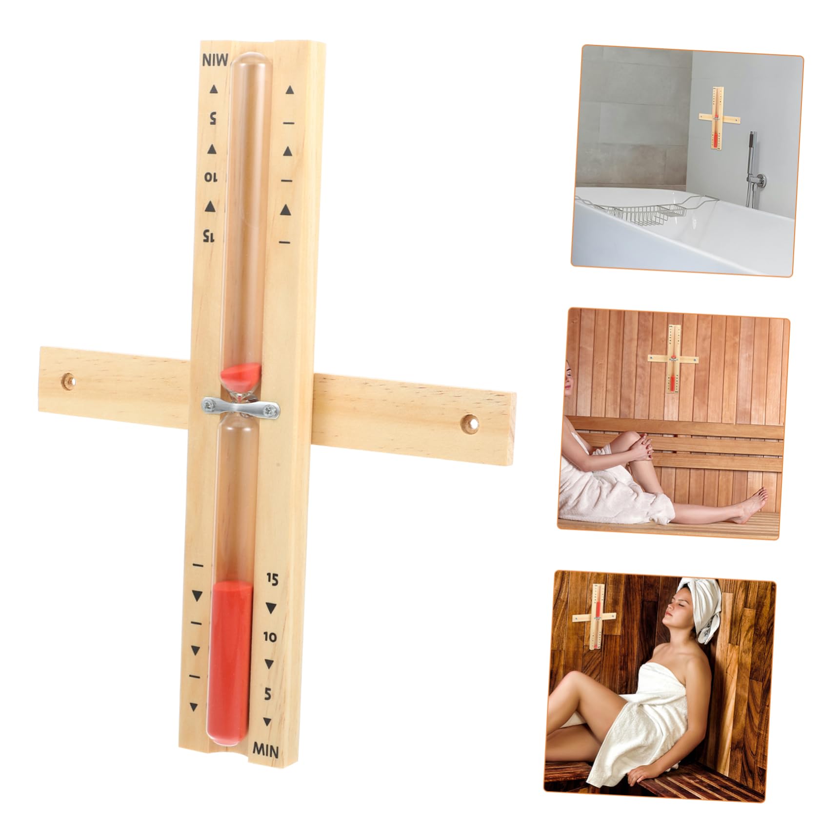 Didiseaon Temporizador De De 5 Piezas De 15 Minutos Temporizador De Madera para Sauna Temporizador De Madera para Sauna Temporizador De Arena Reloj De