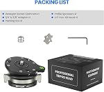 Leveling Head Tripod Leveling Base for Camera Tripod Leveler Aluminum Alloy Tripod Head Mount WEYLLAN LH7 Camera Head with 1/4'' to 3/8" Screw Compatible with DSLR Max Load 10kg/22lbs