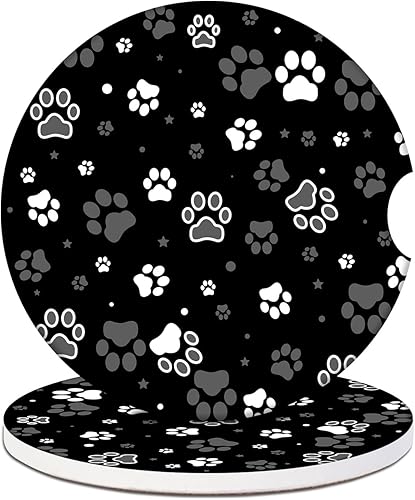 Miniatura 18 de 2 unidades de posavasos para portavasos de coche - Posavasos de cerámica absorbente con diseño de ciervo forestal, posavasos de vida silvestre para