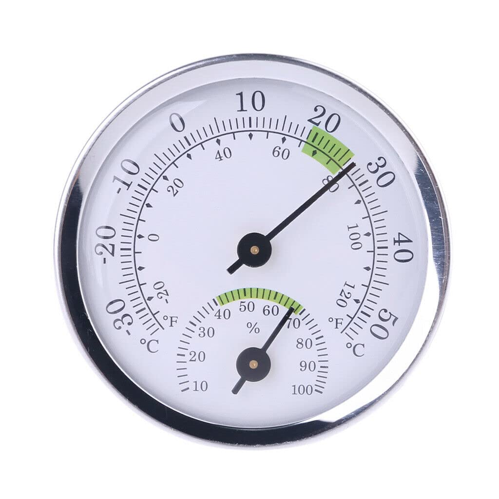 Mini Thermomètre Voiture Analogique 58 Mm – Intérieur & Extérieur, Sans Pile, Adhésif