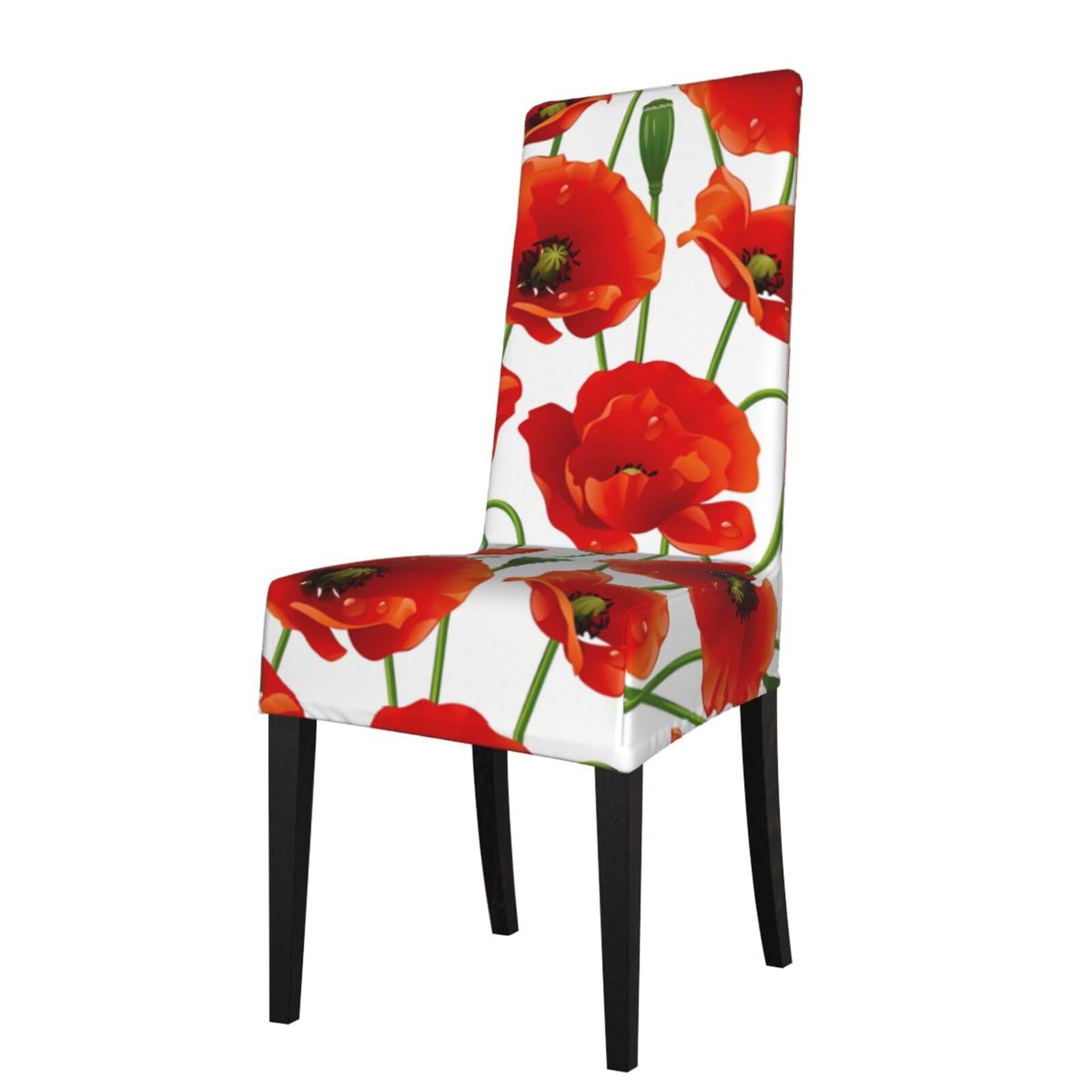 HJFCZH flower Prints Dining Chair Throw Covers – Stretchable Polyester-Spandex Fabric for Elegant Home & Event Decor - Universal Fit & Easy Care