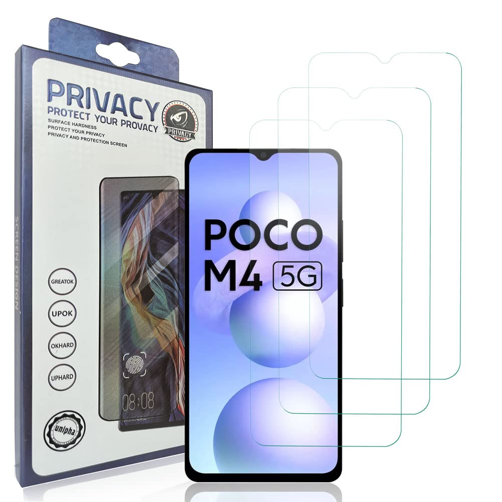 Protezione Schermo In Vetro Temperato 9H Per POCO M4 5G – 3 Pezzi, Trasparente HD, Anti Impronta, Facile Installazione, Compatibile Con Custodie - 2