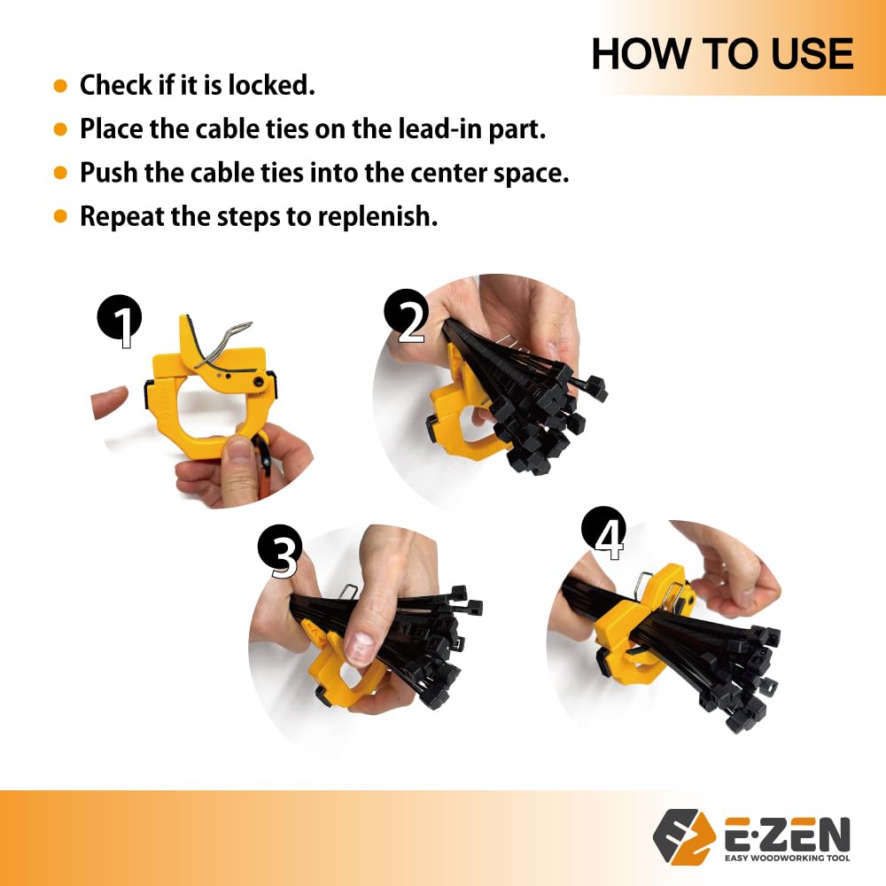 Amazon.com: EZ EZEN One Touch Cable Tie Holder/Zip Tie Organizer