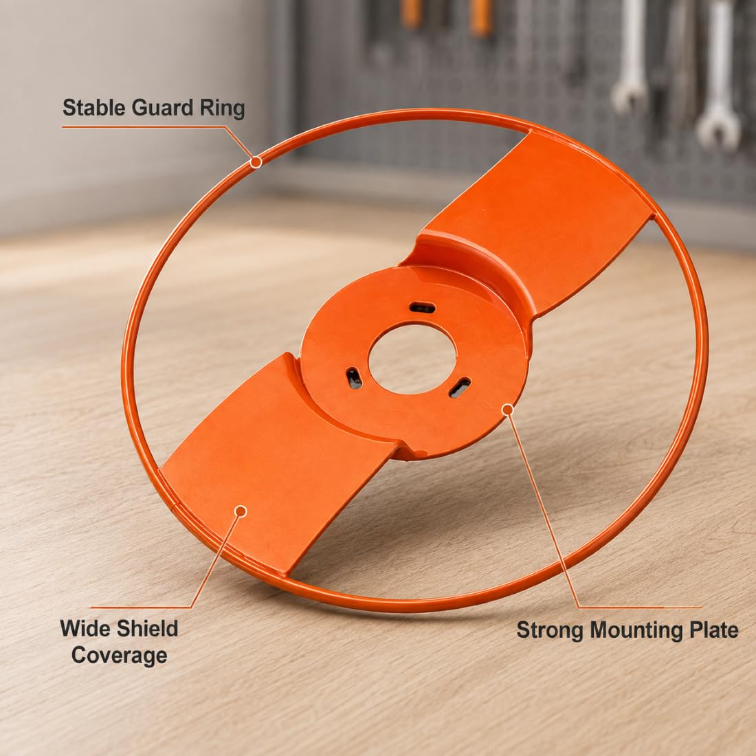 Protection de Débroussailleuse pour STIHL FS 361 C-EM, Anneau Anti-Projections avec Protection de Tête de Coupe et Barrière Contre Les Pierres