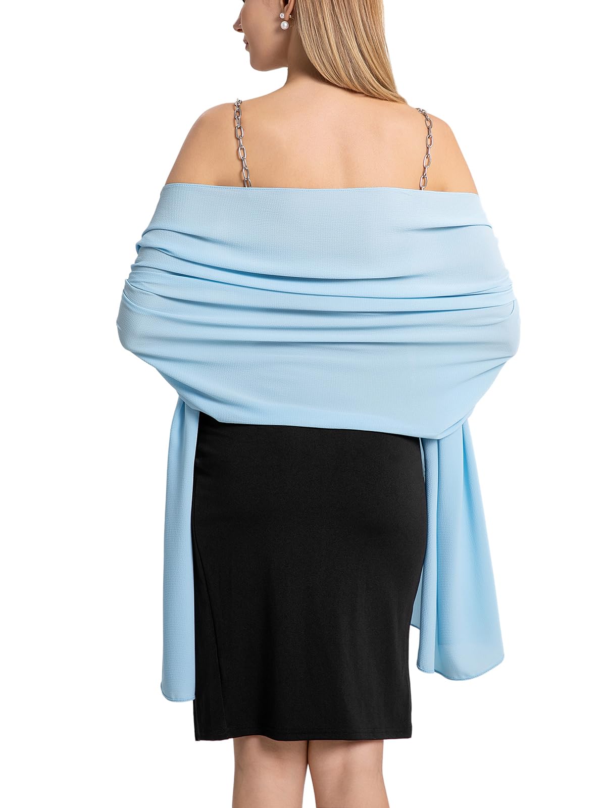 Yetoun Women Shawl Wraps for Evening Dresses, Wedding Shawls Chiffon Scarf Wrap Scarves