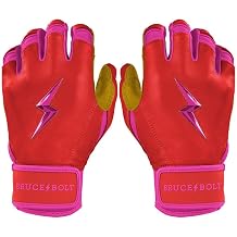 BRUCE BOLT Bader Series Short Cuff Pink Batting Gloves - Pink Youth XLarge