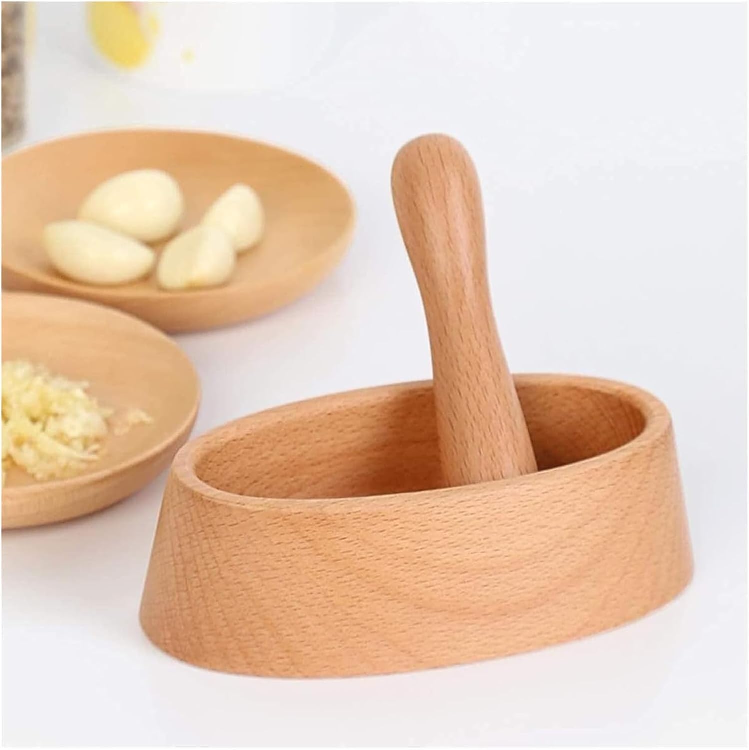 Crusher,Mortar and Pestle Set,Mortar and Pestle Wooden Mortar and Pestle Set| Pepper Grinder| Crusher Mortar| Spice Mortar and Pestle| Bowl and Crusher| Grinding