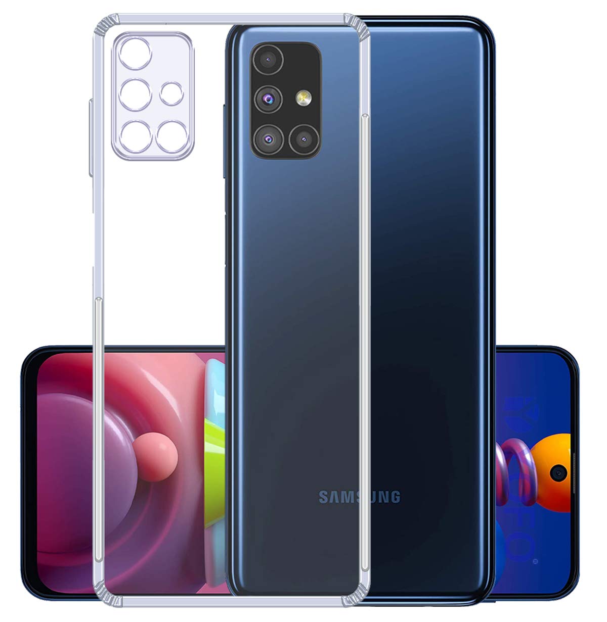 YOFO Rubber Back Cover Case for Samsung Galaxy M51 (Transparent) with Bumper Corner (B08LYWMWY6) Amazon Price History, Amazon Price Tracker