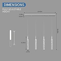 Vista 59 de Kitchen Island Lighting Modern Light Fixture Kitchen Island Pendant Light Dimmable LED Chrome Mini Pendant Lighting Dinning Room Living Room Chrome