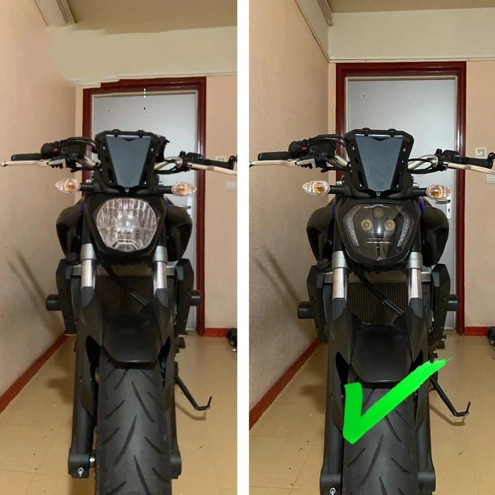 Antibrouillards Longue portée Phare de moto Convient pour MT07, FZ07 2014, 2015, 2016, 2017, DRL, 110W, 12v, LED